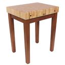 John Boos Maple Cream Finish Warm Cherry Stain Base Chefs Block, 30 x 24 x 4 inch.
