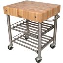 John Boos Cucina D Amico Maple Wine Cart, 30 x 24 x 5 inch.