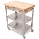 John Boos Maple Varnique Finish Cucina Elegante Cart, 30.75 x 20 x 1 1/2 inch.