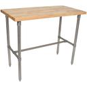 John Boos Cucina Classico Hard Maple Edge Grain Blended Kitchen Table, 48 x 24 x 1 1/2 x 40 inch.