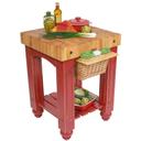 John Boos Maple Cream Finish Alabaster Base Gathering Butcher Block, 25 x 24 x 4 inch.