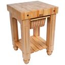 John Boos Maple Cream Finish Slate Gray Base Gathering Butcher Block, 25 x 24 x 4 inch.