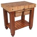 John Boos Maple Cream Finish Warm Cherry Stain Base Gathering Butcher Block, 36 x 24 x 4 inch.