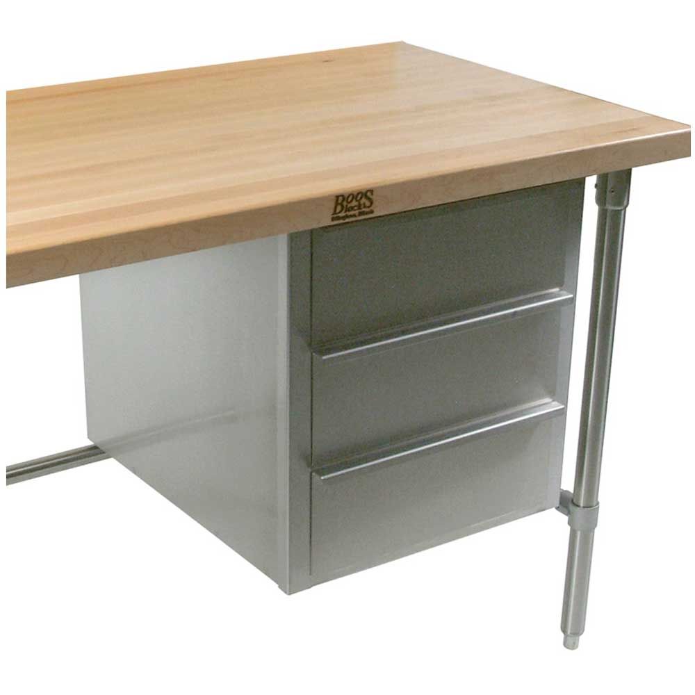 John Boos Stainless Steel 3 Tier Drawer For Work Table, 21 X 19 1/2 X 24 Inch