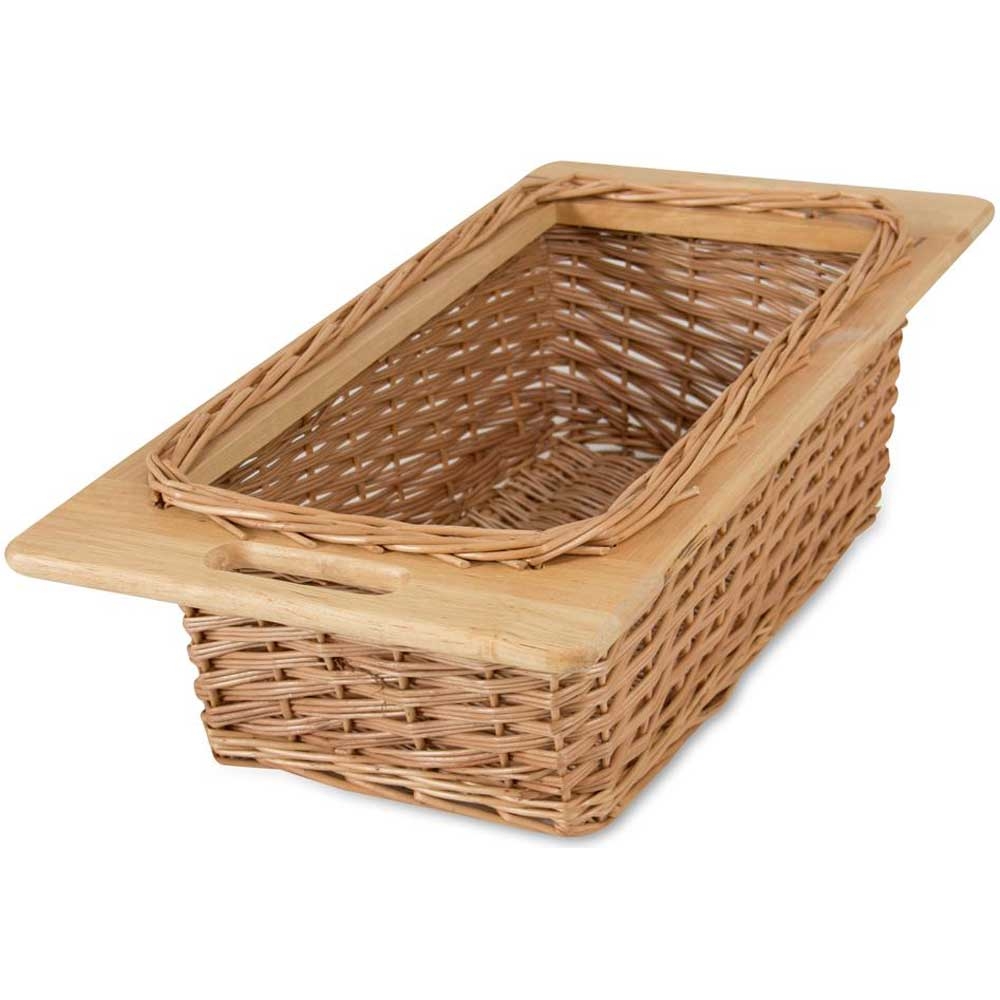 John Boos Narrow Wicker Basket, 22 x 11 x 6 inch.
