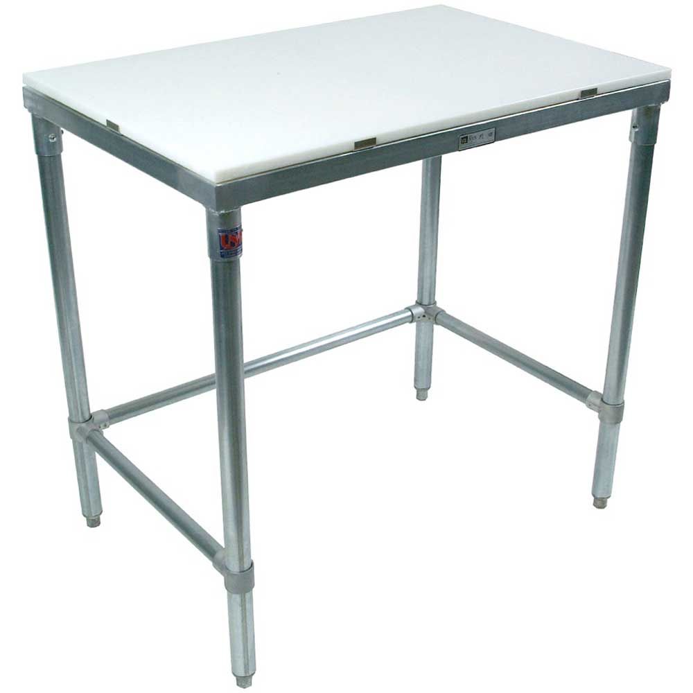 John Boos M Economy Kd Galvanized Base Cutting Table, 108 X 24 X 0.75 Inch