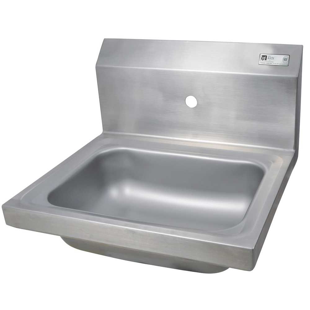 John Boos Stainless Steel Wall Mount Hand Sink With 1 7/8 Inch Drain, 14 X 10 X 5 Inch