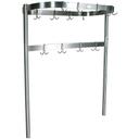 John Boos Table Mount Oval Shaped Stainless Steel Pot Rack, 48 inch.