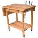 John Boos Cream Finish Maple Deluxe Culi Cart, 48 x 24 x 1.5 inch.