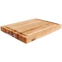 John Boos Reversible Maple Edge Grain Cutting Board with Groove and Chrome Handles, 24 x 18 x 2.25 inch.