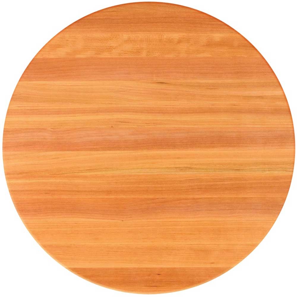 John Boos Tuff Var Finish Round Cherry Butcher Block Top, 30 x 30 x 1.5 inch.