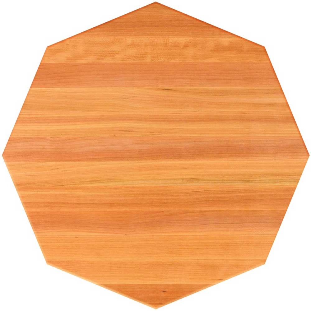 John Boos Tuff Var Finish Octagonal Cherry Butcher Block Top, 42 x 42 x 1.5 inch.