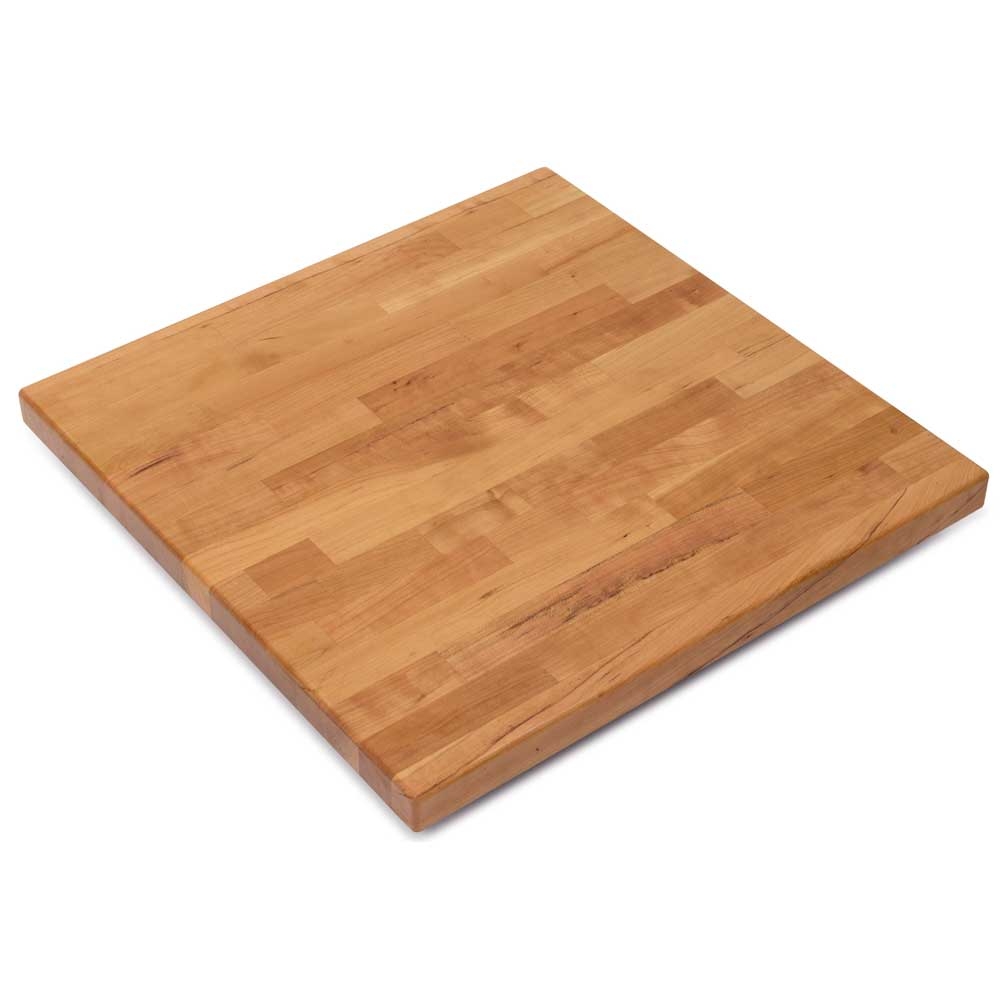 John Boos Tuff Var Finish Square Blended Cherry Butcher Block Top, 24 x 24 x 1.5 inch.