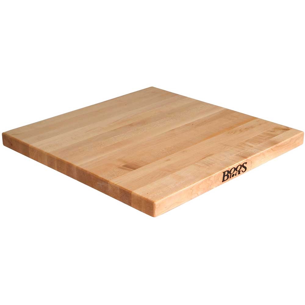 John Boos Tuff Var Finish Maple Square Butcher Block Top, 24 x 24 x 1.5 inch.