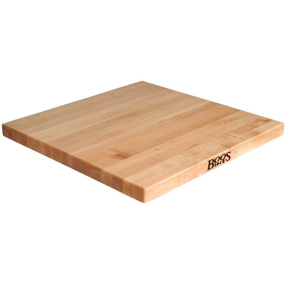 John Boos Tuff Var Finish Maple Square Butcher Block Top, 24 X 24 X 1.5 Inch