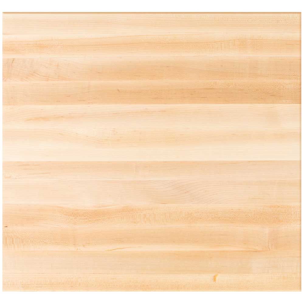 John Boos Tuff Var Finish Square Soft Maple Butcher Block Top, 30 X 30 X 1 1/2 Inch