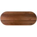 John Boos Tuff Var Finish Oval Walnut Butcher Block Top, 48 x 36 x 1 1/2 inch.