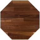 John Boos Tuff Var Finish Blended Walnut Octagonal Butcher Block Top, 42 x 42 x 1 1/2 inch.