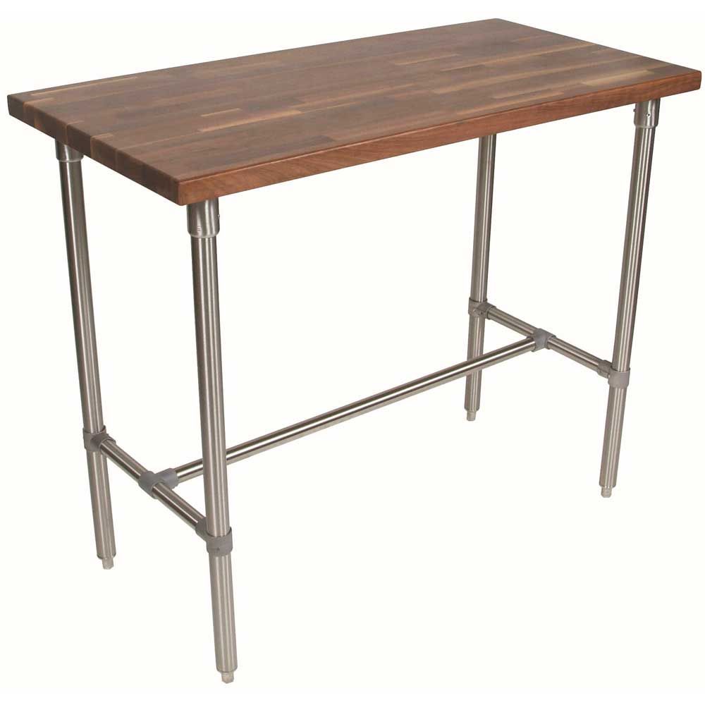 John Boos Cucina Classico In Walnut Utility Table, 48 X 24 X 36 Inch