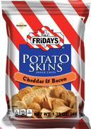 TGI Fridays Cheddar and Bacon Potato Skins - 1.75 oz. bag, 55 per case