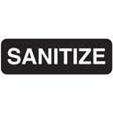 Vollrath Sanitize Sign, 3 x 9 inch.