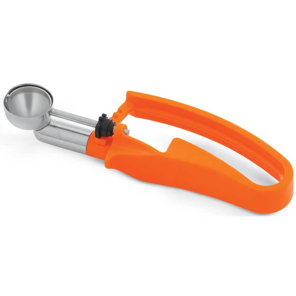 Vollrath Standard Length Number 100 Orange Disher -- 12 per case.