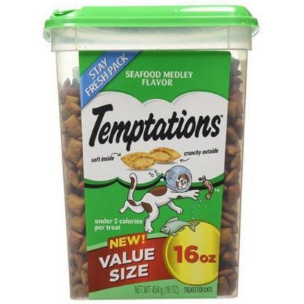 Temptations Classic Seafood Medley Cat Treats, 16 Ounce -- 4 per case.