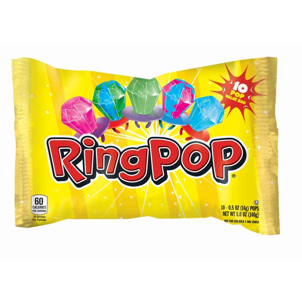 Ring Pop Fruit 5 Ounce Ring Pop, 10 count per pack -- 12 per case.