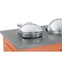 Vollrath Intrigue Round Top Stainless Steel Induction Chafing Dish, 6 Quart.
