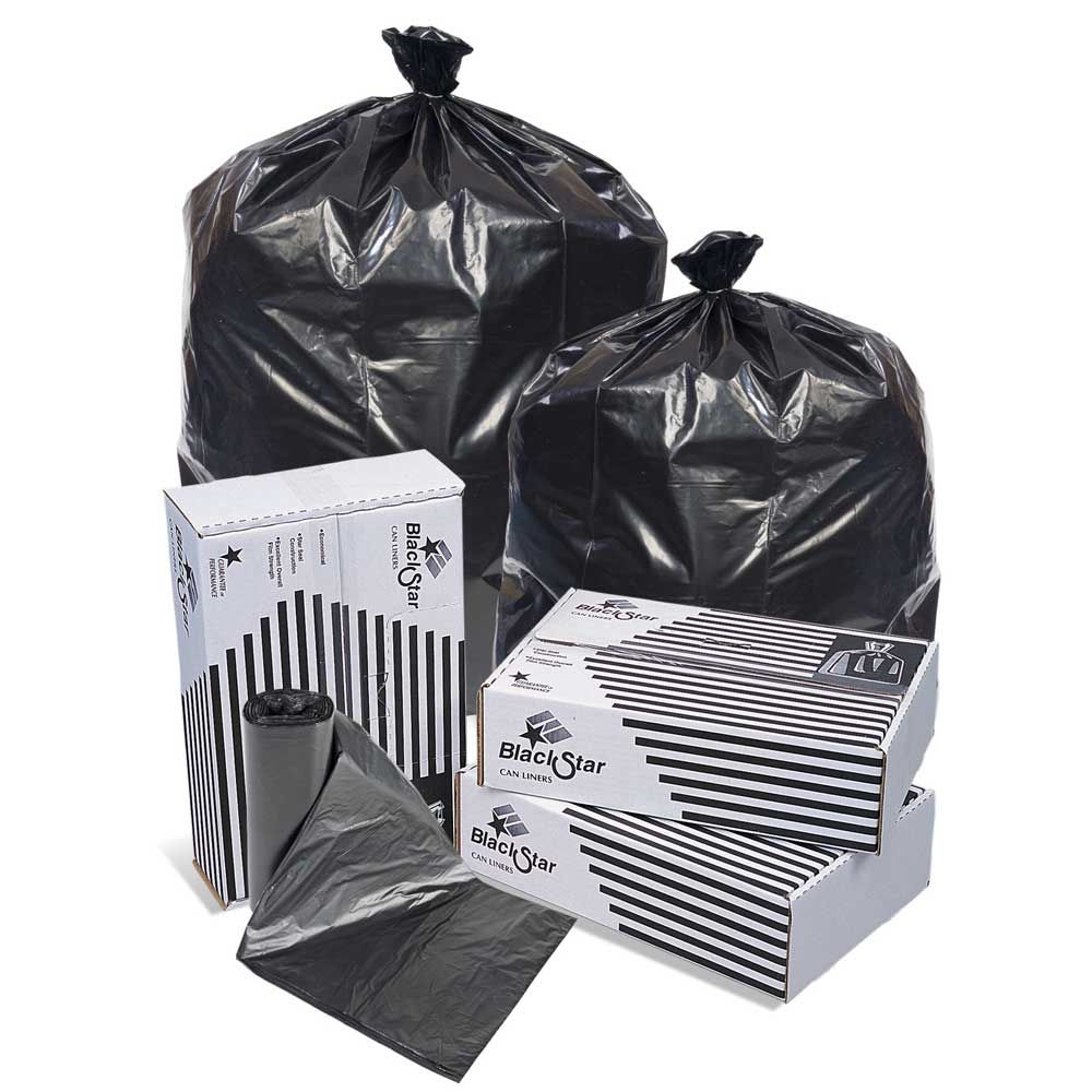Pitt Plastics Black Low Density Perforated Can Liner -- 100 Per Case