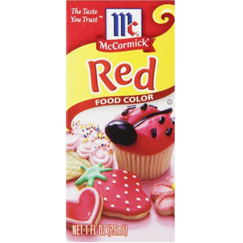 Mccormick Red Food Color, 1 Fluid Ounce -- 72 Per Case