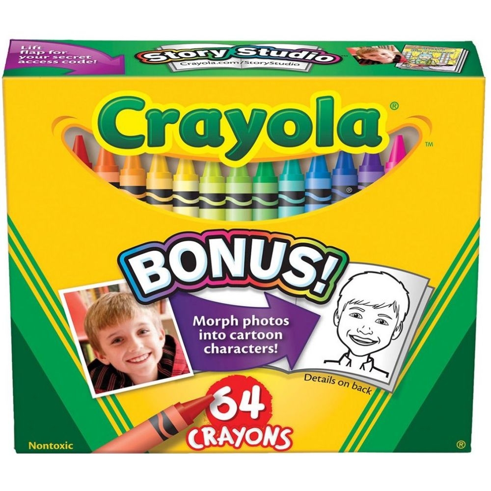 Crayola Colored Crayons - 64 per pack -- 48 packs per case.