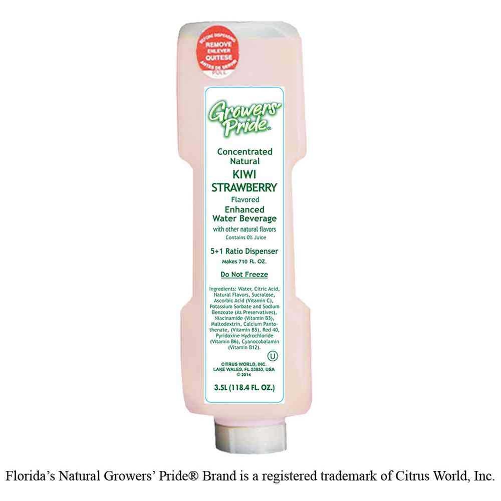 Floridas Natural Growers Pride Kiwi Strawberry Flavored Water, 3.5 Liter -- 3 per case.