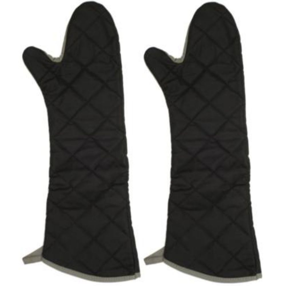 Chef Revival Black Flame Resistant Pyrotex Oven Mitt, 24 Inch -- 12 Pairs Per Case