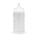 Traex Wide Mouth Close Cap Clear Squeeze Bottle Dispenser, 16 Ounce -- 12 per case.