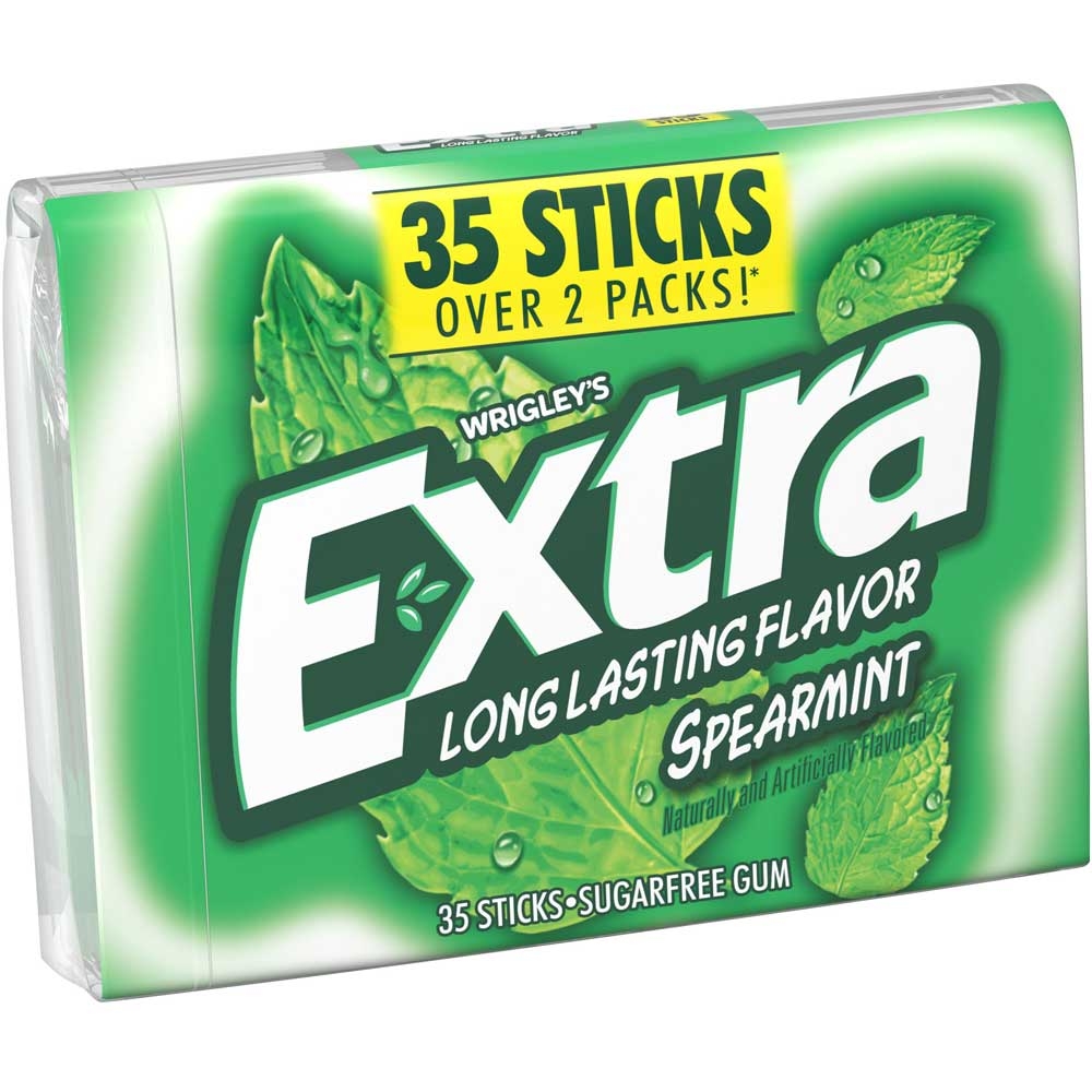 Extra Spearmint Sugar Free Gum, 35 count per pack -- 48 per case.