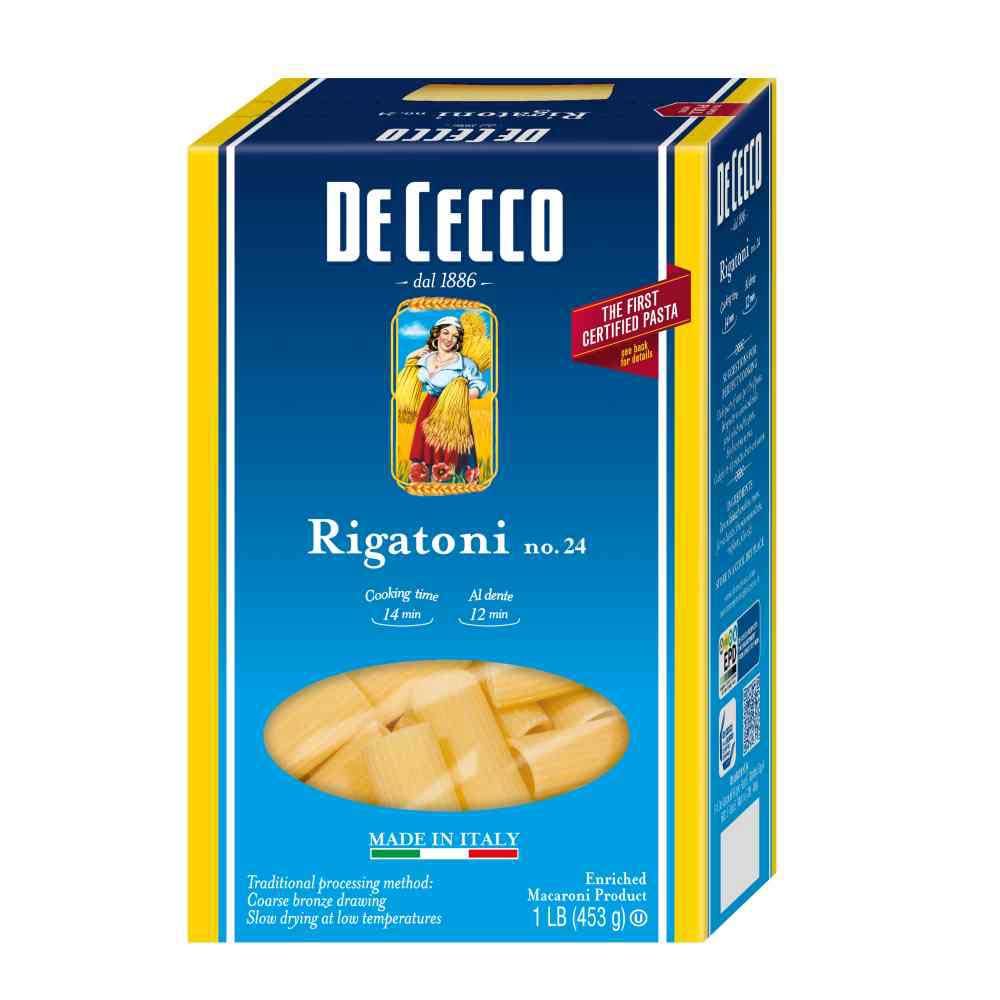 De Cecco Enriched Macaroni Rigatoni, 1 Pound -- 12 Per Case