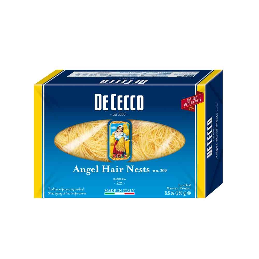 Dececco Enriched Macaroni Angel Hair Pasta, 08.8 Ounce -- 12 per case.