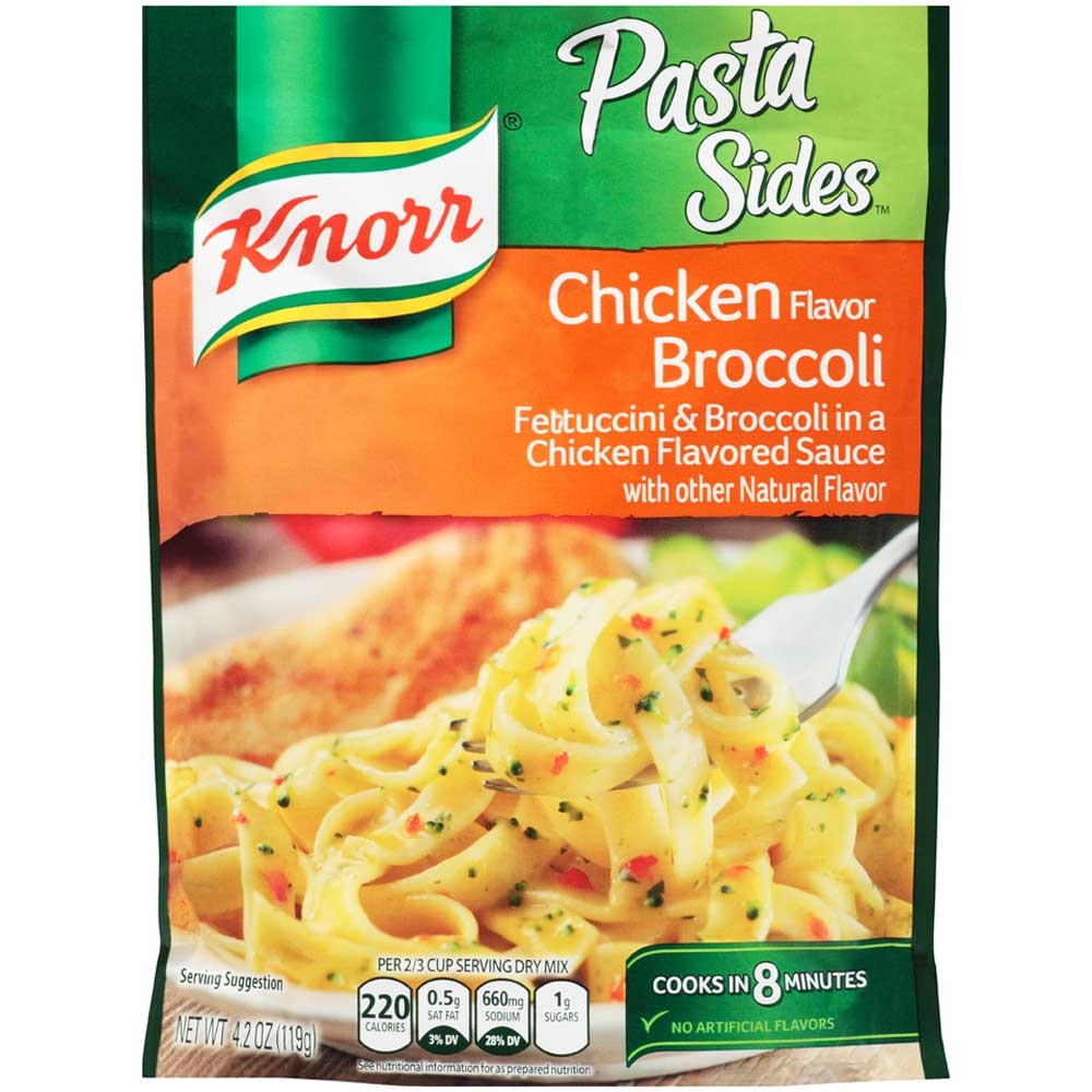 Knorr Pasta Sides Chicken Broccoli Side Meal, 4.2 Ounce -- 8 per case.