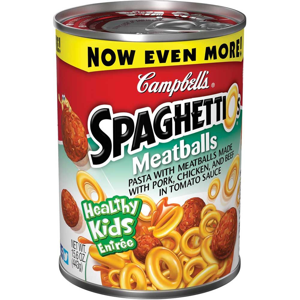 Campbell's Spaghetti Pasta With Meatballs, 15.6 Ounce -- 24 Per Case