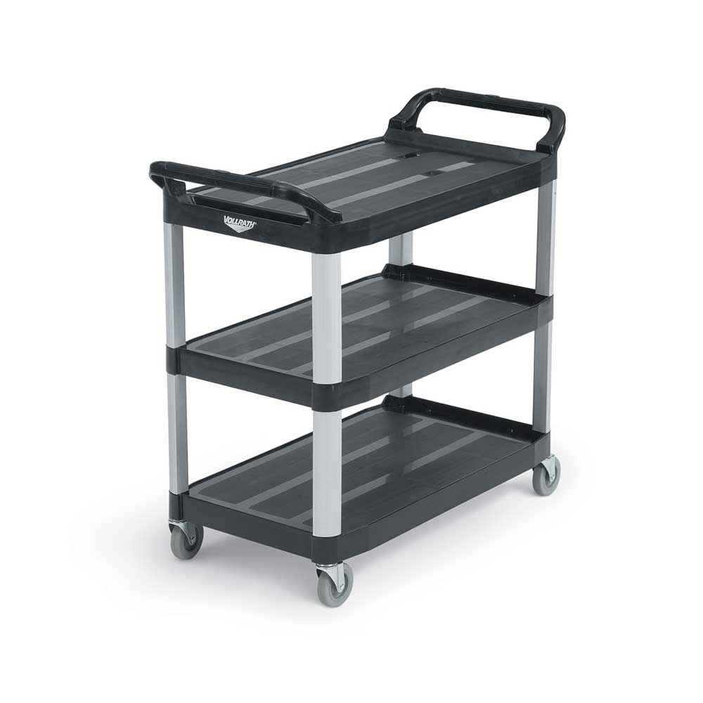 Vollrath Plastic Black Multi-Purpose Cart, 40 1/4 x 19 7/8 x 37 inch.