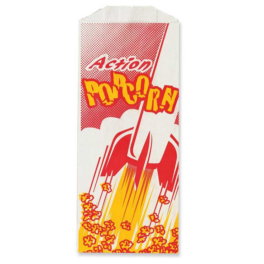 Great Western Action Popcorn Bag, 8 Inch -- 1000 Per Case