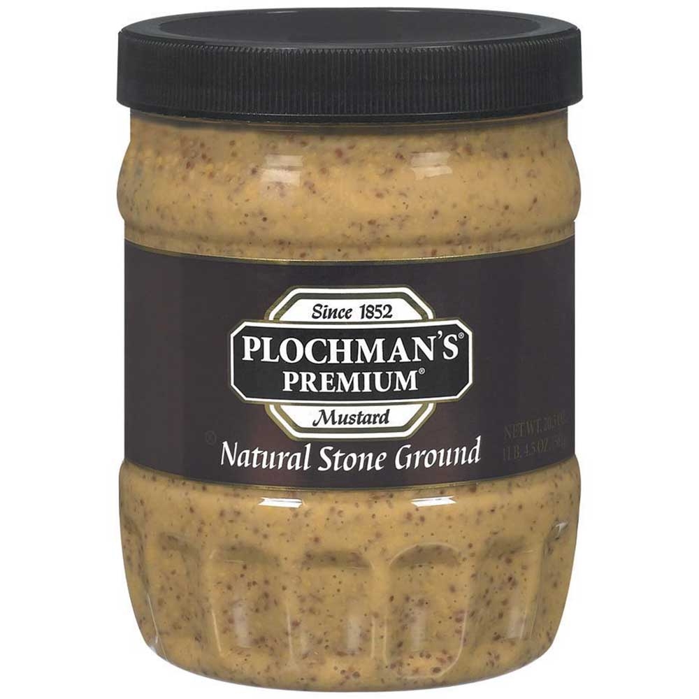 Plochmans Stone Ground Mustard, 20.5 Ounce -- 12 per case.