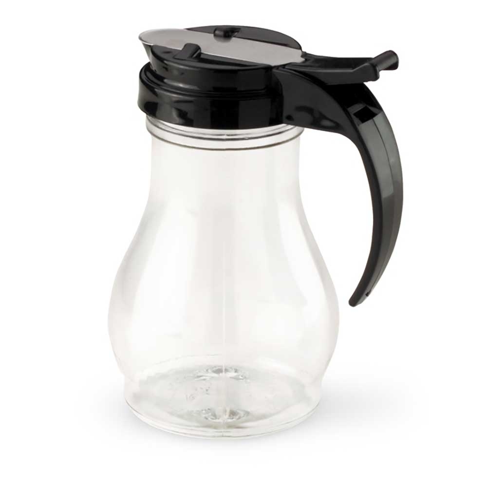 Vollrath Plastic Black Top Syrup Server, 10 Ounce -- 12 per case.