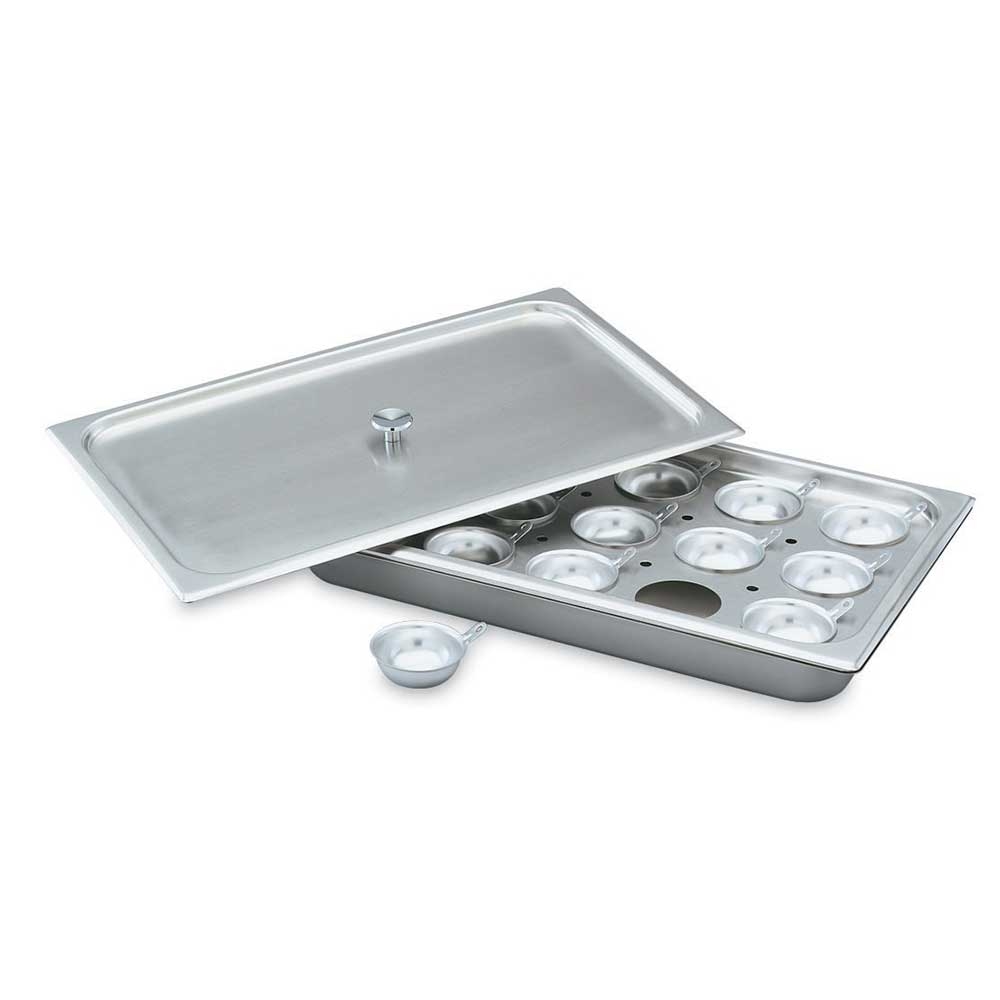 Vollrath Half Size Egg Poacher Plate with Cover -- 6 per case.