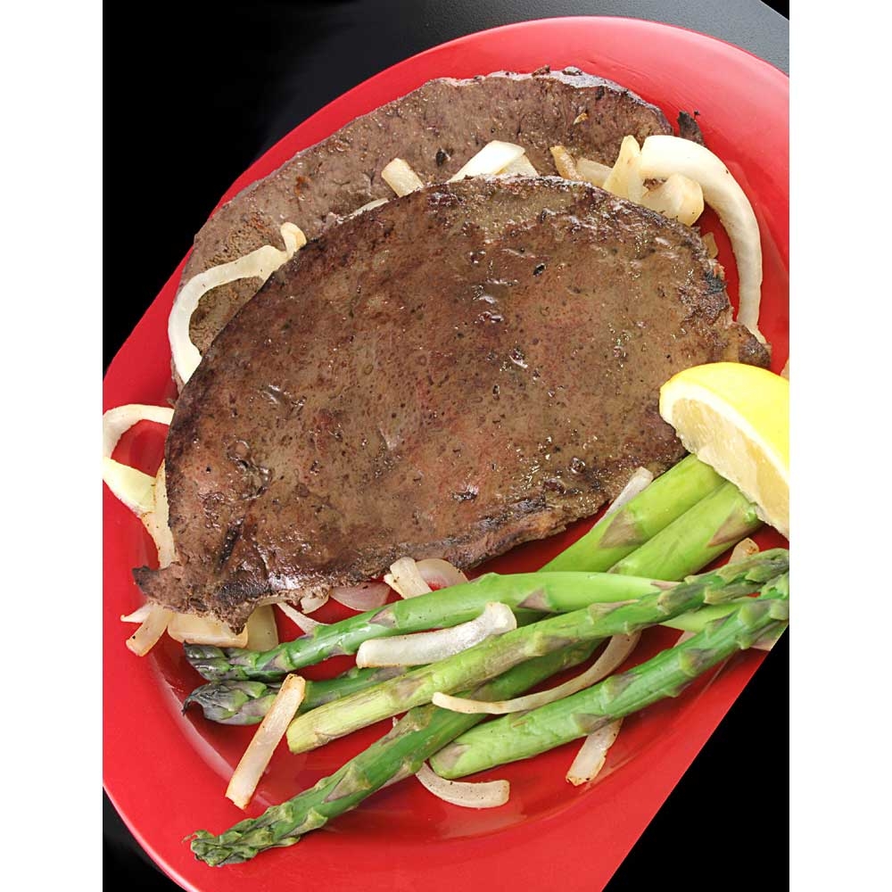 Double Red Provisions Sliced Beef Liver, 4 Ounce -- 40 per case.