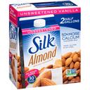 Silk Unsweetened Vanilla Almond Milk, 0.5 Gallon -- 8 per case.