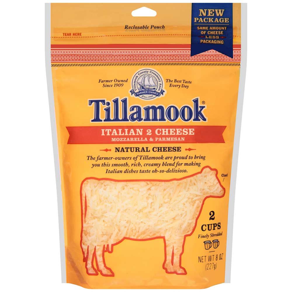 Tillamook Italian Farmstyle Shredded Cheese, 8 Ounce -- 12 Per Case