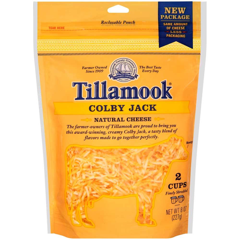Tillamook Farmstyle Colby Jack Shredded Cheese, 8 Ounce -- 12 Per Case