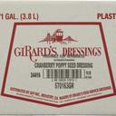 Girards Cranberry Poppyseed Dressing, 1 Gallon -- 2 per case.